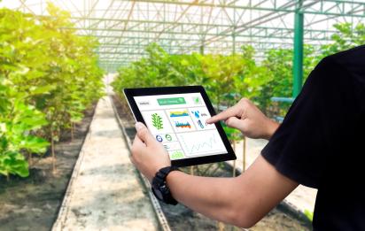 vīrietis tur rokās planšeti